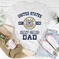 Mens Proud Us Coast Guard Dad Military PrideT-Shirt Funny Gifts