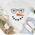 Snowman Shirt For Women Eyelashes Leopard Glasses Christmas Unisex T-Shirt Unique Gifts