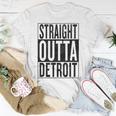 Straight Outta Detroit Great Fun Travel & Idea T-Shirt Funny Gifts