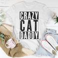 Mens Vintage Crazy Cat Daddy Best Cat Dad Ever T-Shirt Funny Gifts