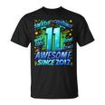 11Th Birthday Comic Style Awesome Since 2012 11 Year Old Boy Unisex T-Shirt