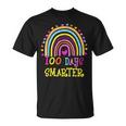 100Th Day Of School Teacher 100 Days Smarter Rainbow  V11 Men Women T-shirt Graphic Print Casual Unisex Tee
