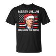 Funny Santa Biden Merry Uh Uh You Know The Thing Christmas  Men Women T-shirt Graphic Print Casual Unisex Tee