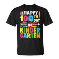 100 Days Of Kindergarten - Happy 100Th Day Of School  Men Women T-shirt Graphic Print Casual Unisex Tee