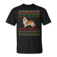 Dog Ugly Christmas Sweater Be Jolly With A Rough Collie  Men Women T-shirt Graphic Print Casual Unisex Tee