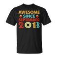 10 Years Old Gift Awesome Since September 2013 10Th Birthday  Men Women T-shirt Graphic Print Casual Unisex Tee