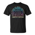 21St Birthday 21 Year Old Gifts Vintage 2002 Limited Edition Unisex T-Shirt