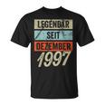 25 Geburtstag Mann 25 Jahre Legendär Seit Dezember 1997 T-Shirt
