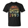 30 Year Old Awesome Since May 1993 30Th Birthday Unisex T-Shirt