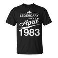 40 Geburtstag 40 Jahre Alt Legendär Seit April 1983 V3 T-Shirt