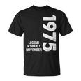 47 Jahre Legende T-Shirt, November 1975 Geboren