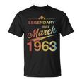 60 Geburtstag 60 Jahre Alt Legendär Seit März 1963 V6 T-Shirt