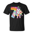 7Th Birthday Unicorn Shirt Gift For Girls Age 7 Tie Dye Tee Unisex T-Shirt