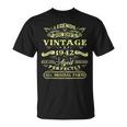 80 Geburtstag Farben Geboren Im Jahr 1942 80 Jahre Vintage V2 T-Shirt