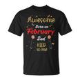 Awesome Born On Februar 2 Geburtstag Niedliche Blumen Februar T-Shirt
