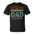 Mens This Is What An Awesome Dad Looks Like Vintage T-Shirt