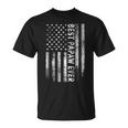 Best Papaw Ever Vintage American Flag Dad Papa Gift For Mens Unisex T-Shirt