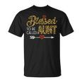 Blessed To Be Called Aunt Leopart Red Plaid Buffalo Xmas Unisex T-Shirt