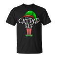 Cat Dad Elf Group Matching Family Christmas Daddy Men T-shirt