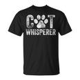 Cat Whisperer Kitten Fur Mom Dad Lover Vintage Retro T-Shirt