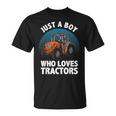 Cool Tractor For Boys Kids Toddler Farmtruck Farmer Driver Unisex T-Shirt