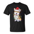 Corgi Santa Christmas Tree Lights Xmas Boys Men Corgmas Dog Tshirt Unisex T-Shirt