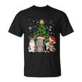 Cute Cat Christmas Tree Cat Lover Xmas Cat Mom Gift Unisex T-Shirt