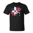 Dominican Republic Flag Baseball PlayerSports Unisex T-Shirt