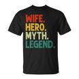 Ehefrau Held Mythos Legende Retro Vintage-Frau T-Shirt