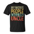 Mens My Favorite People Call Me Uncle Vintage Retro Fathers Day T-Shirt