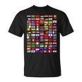 Flaggen Der Welt Spruch Geschenk Reisen Weltreise Geschenkid T-Shirt