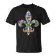 Fleur De Lis Mardi Gras Carnival Symbol New Orlean Tie Dye T-shirt