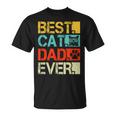 Funny Best Cat Dad Ever Retro Fathers Day Gift Cat Lovers Gift For Mens Unisex T-Shirt