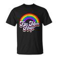 Funny Retro Vintage Free Mom Hugs Rainbow Lgbtq Pride Unisex T-Shirt