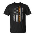 Girl Dad Vintage American Flag Fathers Day Gift For Mens Unisex T-Shirt
