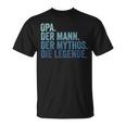 Herren Opa Der Mann Der Mythos Die Legende Vintage Retro Opa T-Shirt
