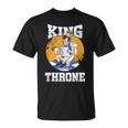Herren T-Shirt König auf Thron, Krone & Toiletten-Humor