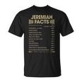Jeremiah Name Gift Jeremiah Facts Unisex T-Shirt