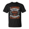 Legend 1933 Vintage 90Th Birthday Born In December 1933 Unisex T-Shirt