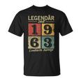 Legendär Seit 1963 Jahrgang 1963 Geburtstag T-Shirt