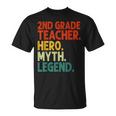 Lehrer Der 2 Klasse Held Mythos Legende Vintage-Lehrertag T-Shirt