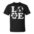 Love Earth Day 90S Vintage Recycling Earth Day Unisex T-Shirt