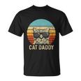 Mens Vintage Cat Daddy Shirt Funny Cat Lover Gift Cat Dad Fathers Unisex T-Shirt