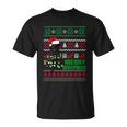 Merry Woofmas Flat Coated Retriever Dog Funny Ugly Christmas Funny Gift Unisex T-Shirt