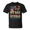 Military Family Veteran Support My Dad Us Veteran My Hero V2T-shirt