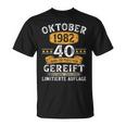 Oktober 1982 Lustige Geschenke Zum 40 Geburtstag Mann Frau T-Shirt