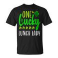 One Lucky Lunch Lady St Patricks Day Irish Shamrock T-Shirt