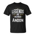 Personalisiertes Legends Are Named Andon T-Shirt, Sternen-Design Unisex