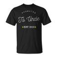 Promoted To Uncle New Baby To Be Expecting Pop Retro Unisex T-Shirt