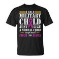 Proud Patriotic Military Brat Military Child Month Purple Up Unisex T-Shirt